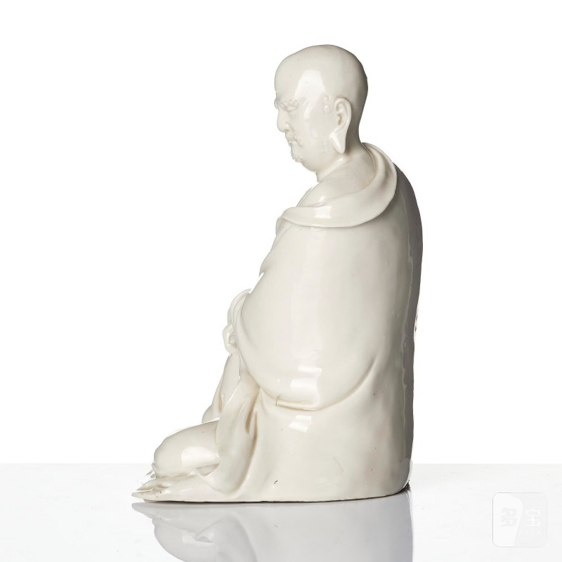 A blanc de Chine seated figure of Bodhidharma, - 图3